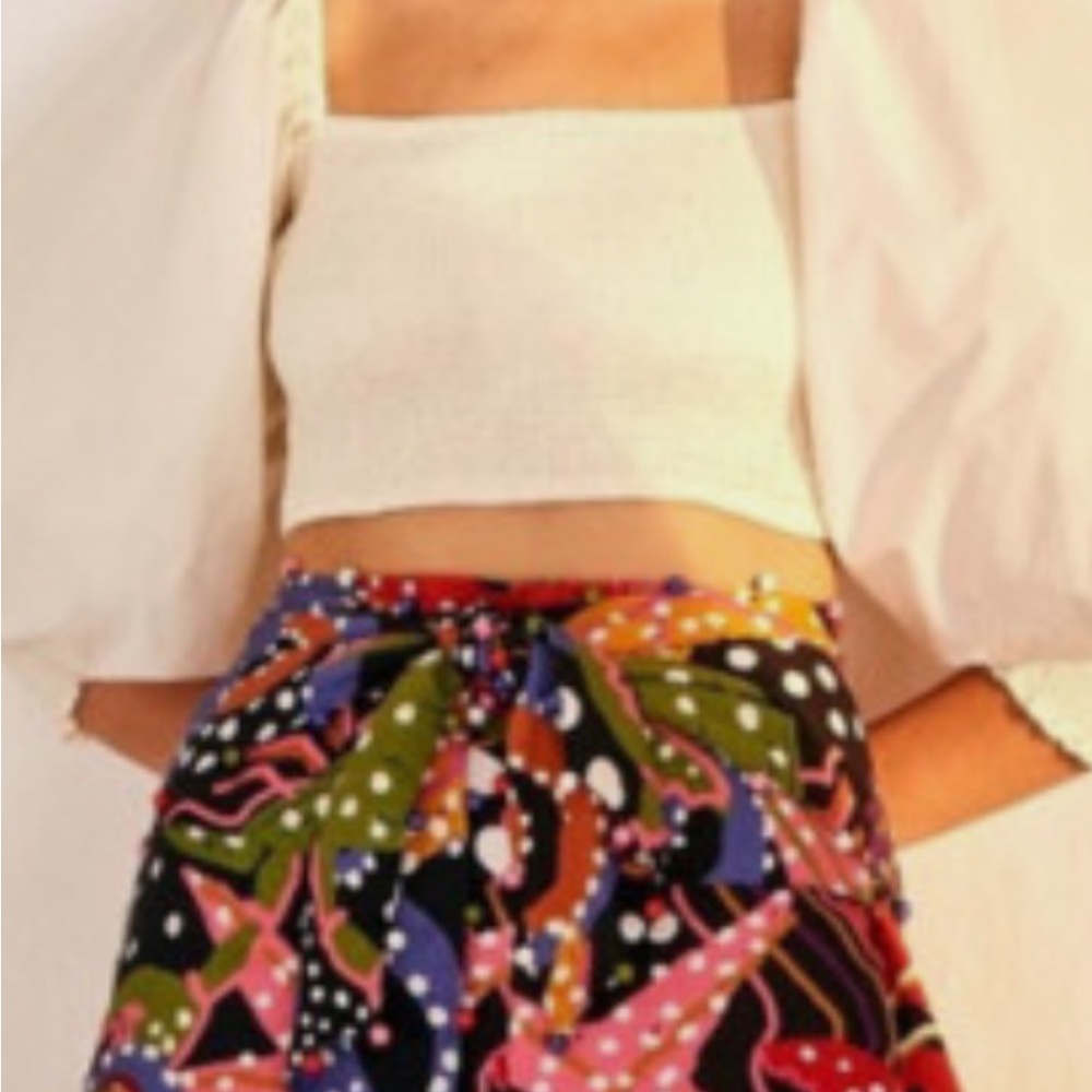Farm Rio Multicolor High Waist Women's Shorts NWT size M - Picture 4 of 7